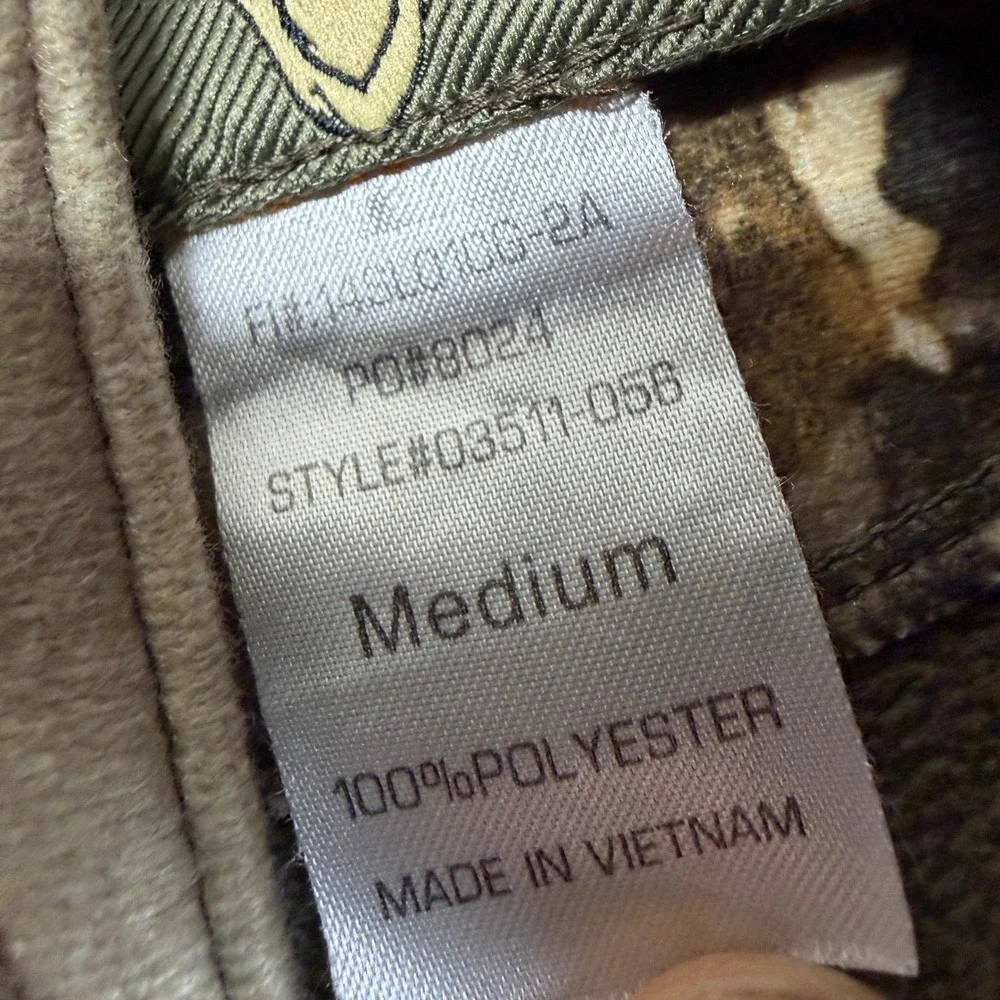 Scentlok Camo Realtree Fleece Jacket Full Zip Hunting Outdoor Men‎ Medium